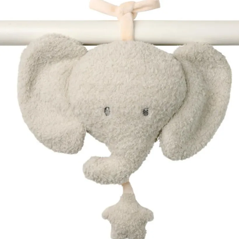 Muzikale knuffel - Olifant Teddy - Grijs - 20 cm