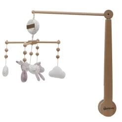 Muzikale mobiel van massief beukenhout 40 cm – Lilas la Biche