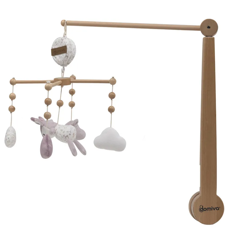 Muzikale mobiel van massief beukenhout 40 cm – Lilas la Biche