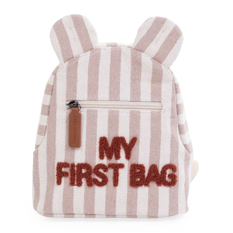 My First Bag rugzak met terracotta strepen
