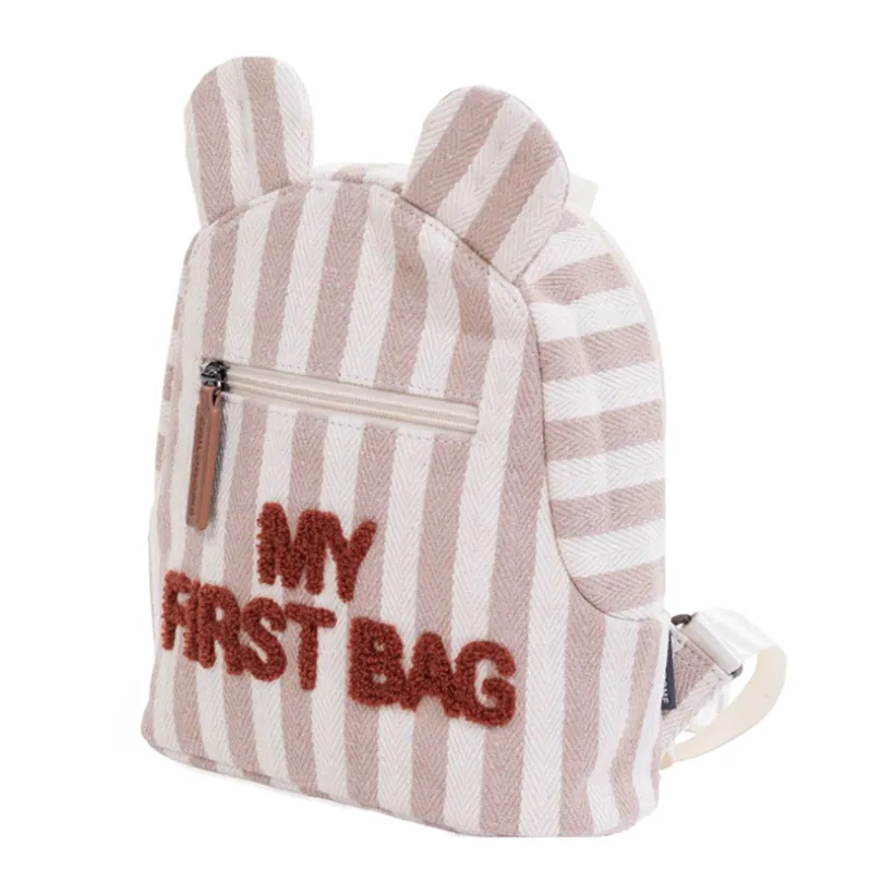 My First Bag rugzak met terracotta strepen