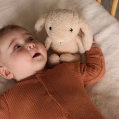 Nachlampje - lichtgevende knuffel - Milo het konijn - Beige - oplaadbaar - 3 kleuren