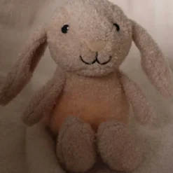 Nachlampje - lichtgevende knuffel - Milo het konijn - Beige - oplaadbaar - 3 kleuren