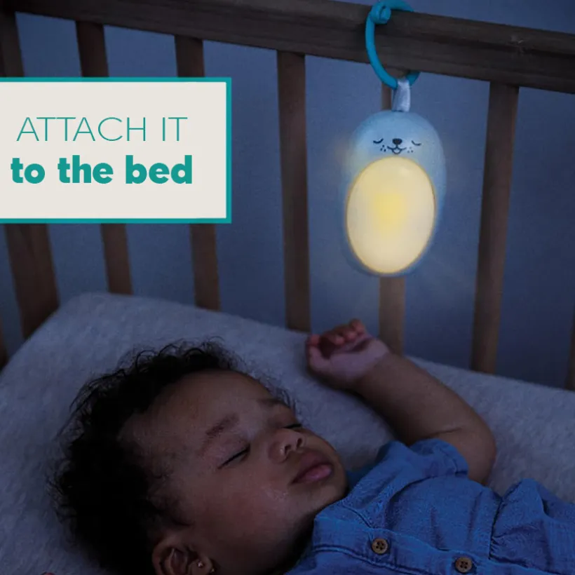 Nachtlampje pluche zeehond - 3 in 1 Sounds and Lights Soothing Pal