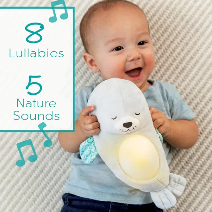 Nachtlampje pluche zeehond - 3 in 1 Sounds and Lights Soothing Pal