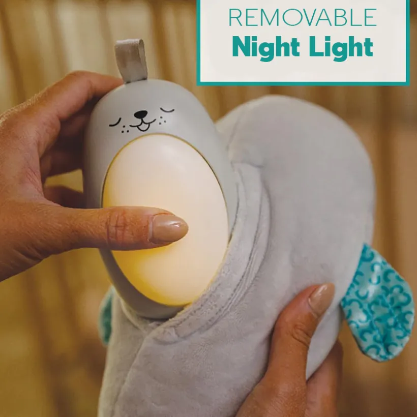 Nachtlampje pluche zeehond - 3 in 1 Sounds and Lights Soothing Pal