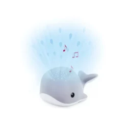Nachtlampje Wally de walvis grijs