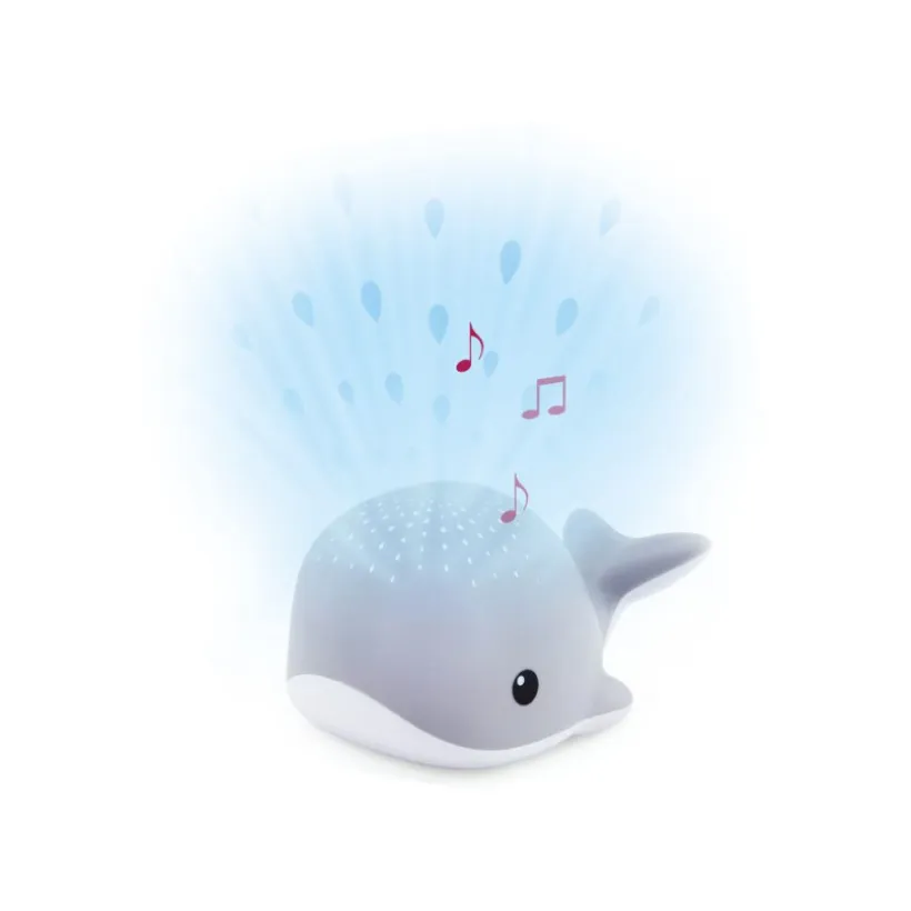 Nachtlampje Wally de walvis grijs