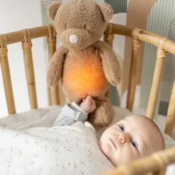 Nachtlamp Knuffel Sleepy - Beer - Karamel - 19 cm