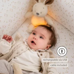 Nachtlamp mini knuffel konijntje 25cm Tedyy Bouclette Ecru