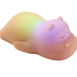 Nachtlamp - Nijlpaard - Silicone - Zalm - 15,8 cm