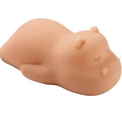 Nachtlamp - Nijlpaard - Silicone - Zalm - 15,8 cm