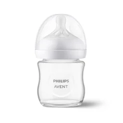Natural Response glazen zuigfles 120 ml met anti-koliek speen en ergonomische vorm