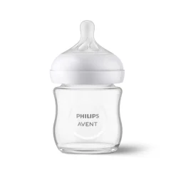 Natural Response glazen zuigfles 120 ml met anti-koliek speen en ergonomische vorm