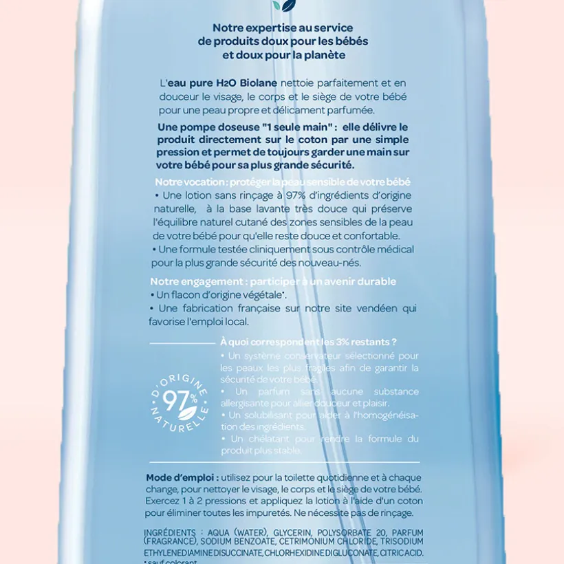 Nettoyant sans rinçage Eau Pure H2O 750 ml