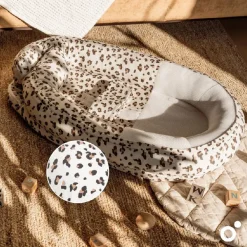 NID D'ANGE NID POUR BÉBÉ COCOON - LEOPARD CREAM