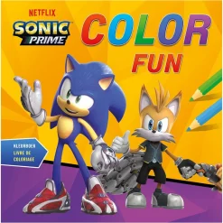 NL/ FR Kleurboek Color Fun Sonic Prime +4J / Livre de coloriage Color Fun Sonic Prime +4A