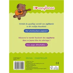 NL/FR Kleurboek I love capybaras +4J / Bloc de coloriage I love capybaras +4A