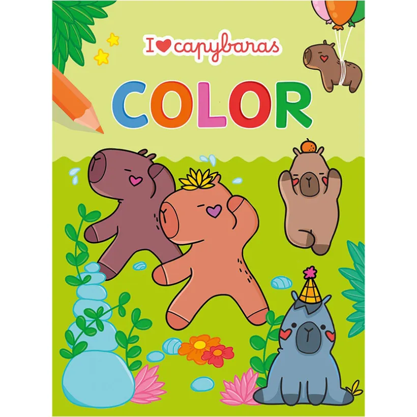 NL/FR Kleurboek I love capybaras +4J / Bloc de coloriage I love capybaras +4A
