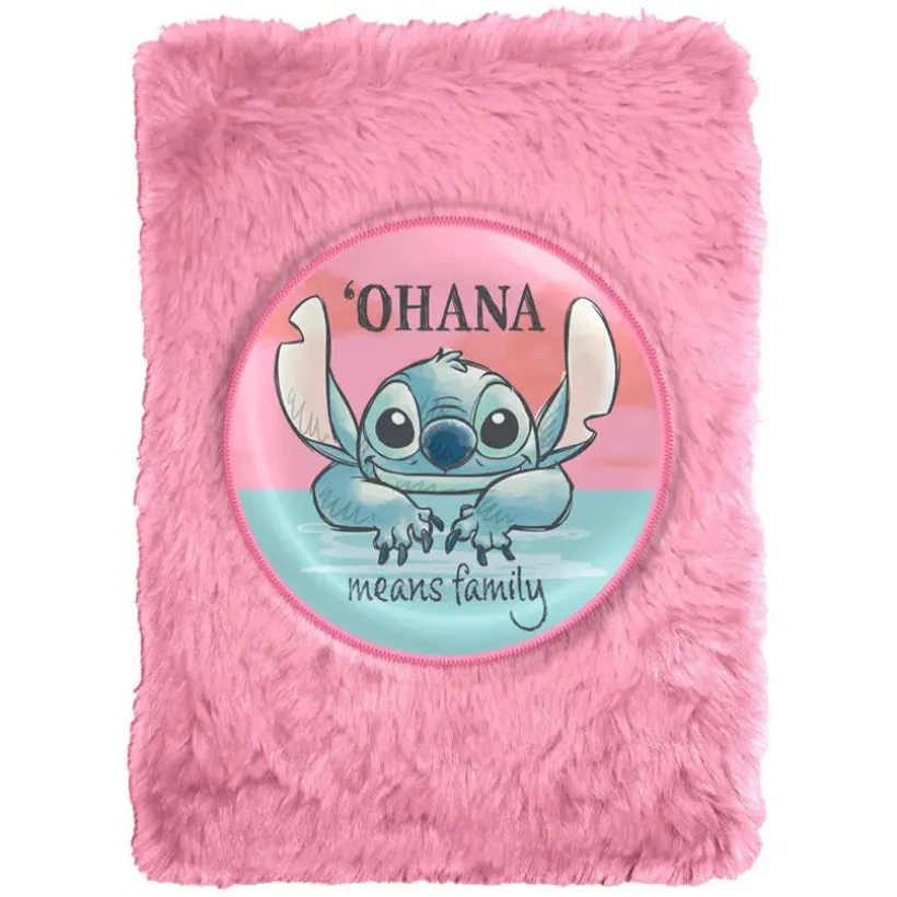 Notitieboek A5 Pluche Stitch Roze