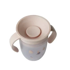 Oefenbeker 360° anti-lek met eenhoornmotief beige