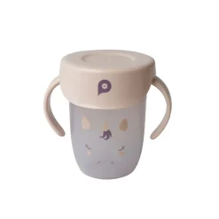 Oefenbeker 360° anti-lek met eenhoornmotief beige