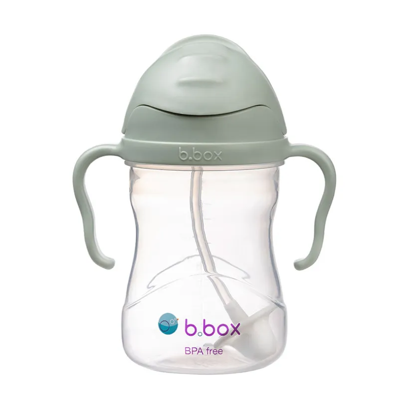 Oefenbeker met gewogen rietje 240 ml sage