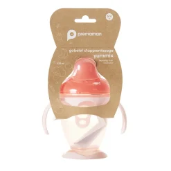Oefenbeker met handvatten 180 ml roze
