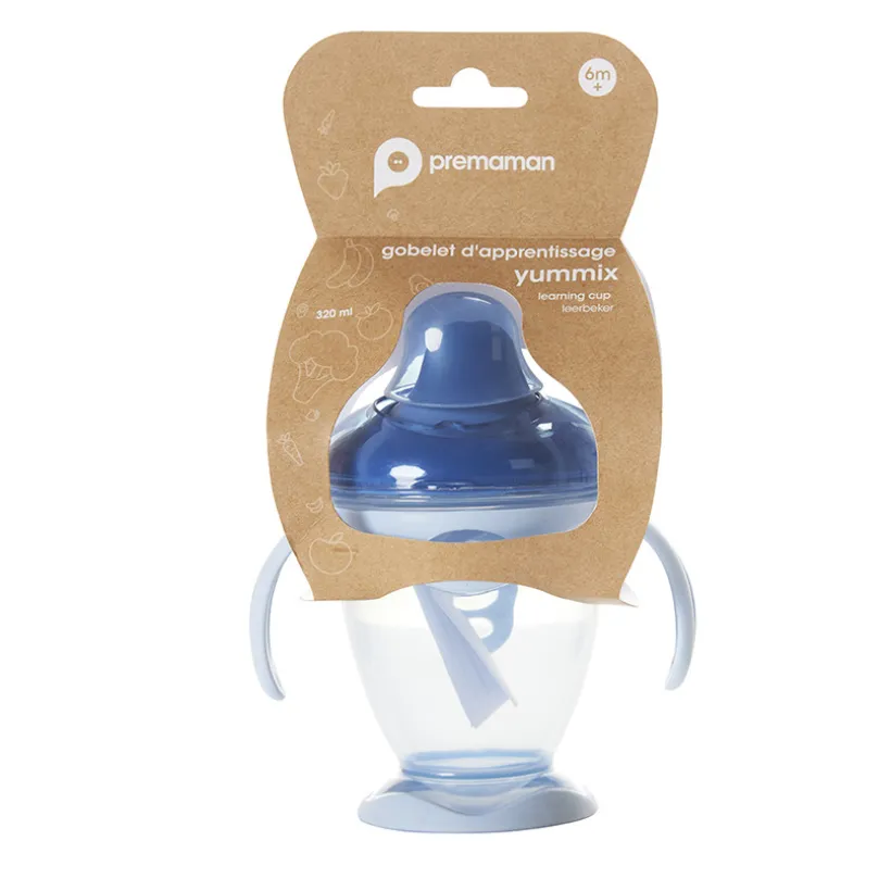 Oefenbeker met handvatten 180 ml blauw