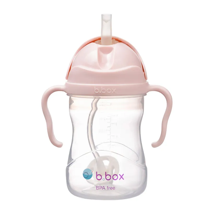 Oefenbeker met verzwaard rietje 240 ml blush
