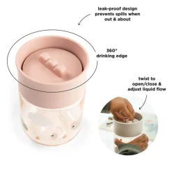 Oefenbeker rand 360° Tiny Farm Roze