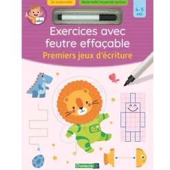 Oefenboek FR - Uitwisbare stift - Eerste schrijfoefeningen - 4jaar+