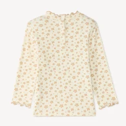 Onderhemd met hoge hals voor babymeisjes, met bloemenprint.