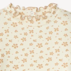Onderhemd met hoge hals voor babymeisjes, met bloemenprint.