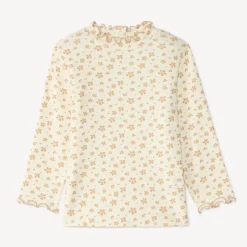 Onderhemd met hoge hals voor babymeisjes, met bloemenprint.