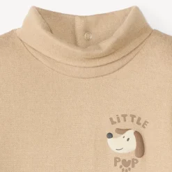 Onderhemd met hoge kraag voor jongen, print van een hond.