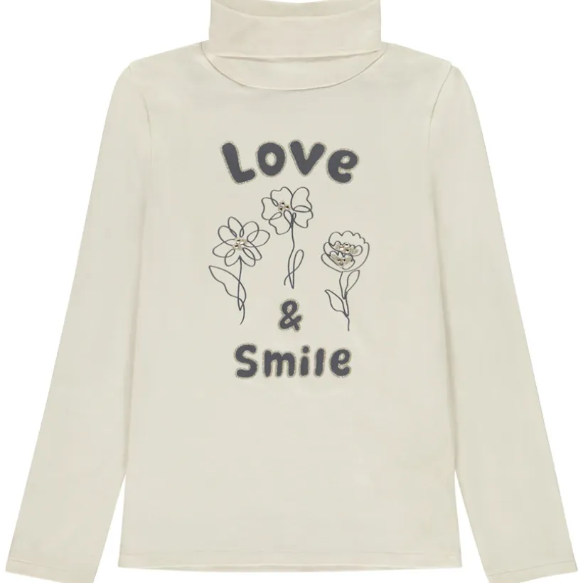 Ondertrui met bloemenprint en strass meisjes