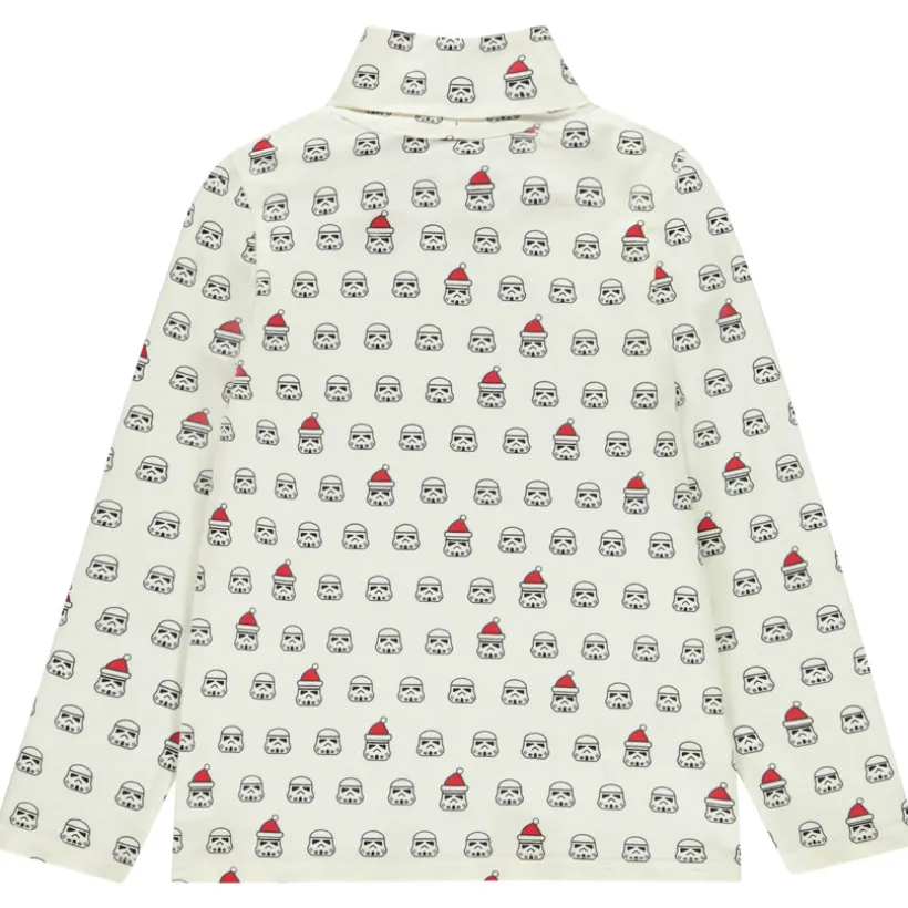 Ondertrui met rolkraag en Star Wars kerstprint voor jongen
