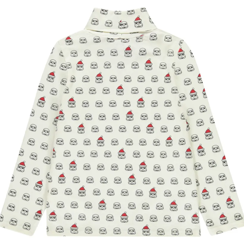 Ondertrui met rolkraag en Star Wars kerstprint voor jongen