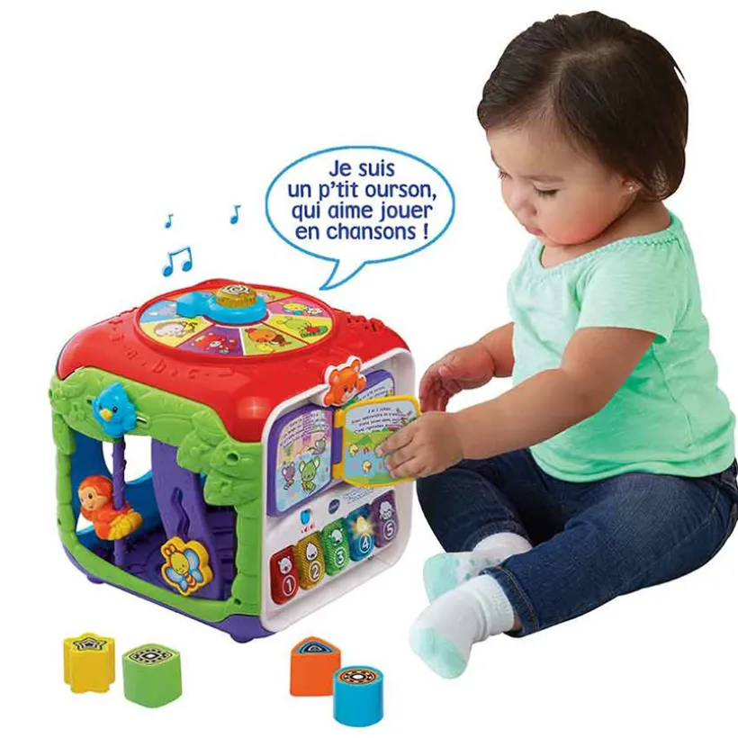 Ontdekkingskubus met 6 leuke activiteiten en 5 interactieve zijden voor baby’s 9-36 maanden