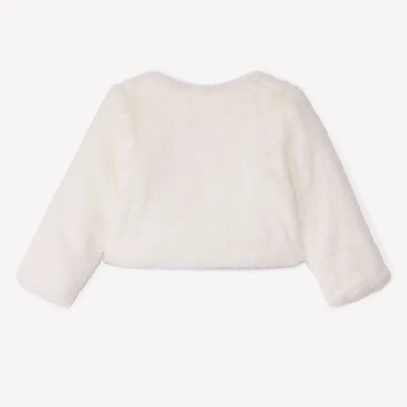 Opgevuld vest met bont en ritssluiting meisjes