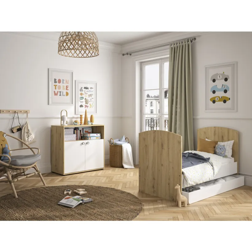 Optie 2 latten voor bed Arthur omvormbaar 70x140cm - Wit