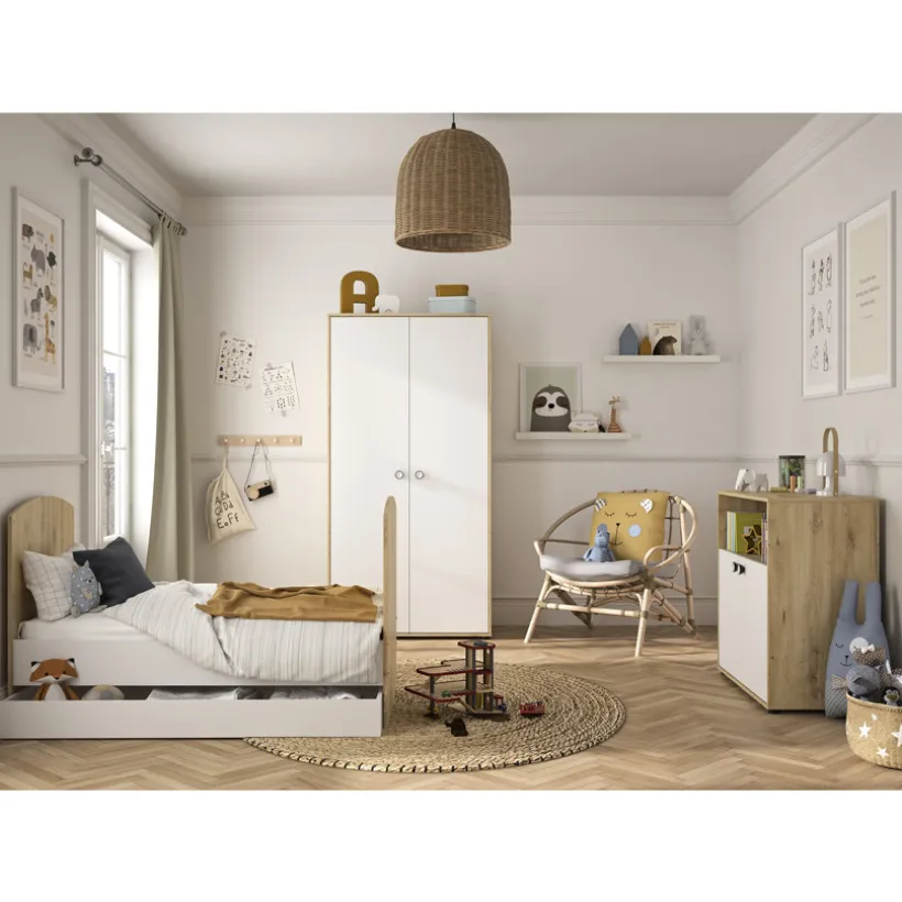 Optie 2 latten voor bed Arthur omvormbaar 70x140cm - Wit
