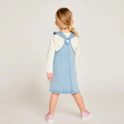 Overgooier jurk met gouden harten voor baby meisje