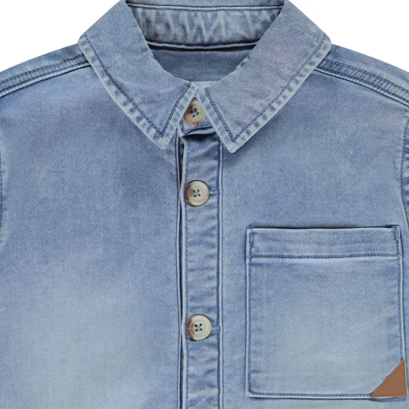Overhemd effect denim zakken voor jongen