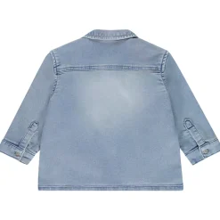 Overhemd effect denim zakken opgenaaid voor baby jongen