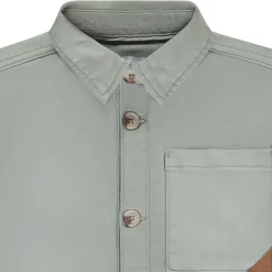 Overhemd effen denim met zakken voor jongen