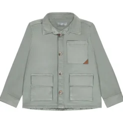 Overhemd effen denim met zakken voor jongen