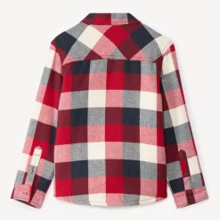 Overhemd in flanel met sherpa voering, geruit jongens