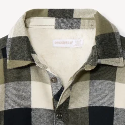 Overhemd in flanel met sherpa voering, geruit jongens